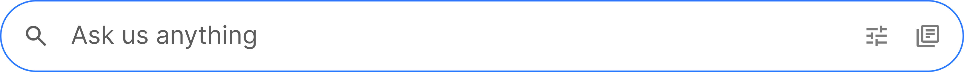 Search bar reading “Ask us anything”